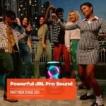 JBL Partybox Stage 320 in Schwarz – Tragbare Bluetooth-Lautsprecher-Box mit JBL Pro Sound, Lichtshow, KI-Sound-Boost, Rollen und Teleskopgriff – 18 h Laufzeit - Image 6