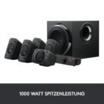 Logitech Z906 5.1 Sound System, Lautsprecher mit 1000 Watt Surround Sound, THX, Mehrere Audio-Eingänge, Fernbedienung, EU Stecker, PC/PS4/Xbox/Stereo-Anlage/TV/Smartphone/Tablet - Schwarz - Image 11