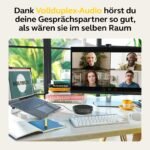 Jabra Speak2 75 schnurlose Freisprechlösung mit USB-C Bluetooth-Adapter, 4 Mikrofone mit Geräuschunterdrückung, 65 mm Breitband-Lautsprecher, für MS-Teams Zertifiziert, Dunkelgrau - Image 4