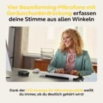 Jabra Speak2 75 schnurlose Freisprechlösung mit USB-C Bluetooth-Adapter, 4 Mikrofone mit Geräuschunterdrückung, 65 mm Breitband-Lautsprecher, für MS-Teams Zertifiziert, Dunkelgrau - Image 8