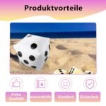 Diffaxy Jumbo-Würfel aufblasbar, 30 cm Spielzeug für Garten, Party & Pool – Bild 7