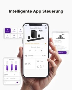 ULTIMEA 5.1.2 Soundbar mit Dolby Atmos, Surround Sound System für TV mit 2 Surround-Lautsprechern, App Steuerung, Soundbar mit 6,5'' Subwoofer für Heimkino, Bluetooth 5.4, HDMI eARC, Skywave F40 Boom - Image 3