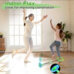 Jalunth Fußkreisel Springring mit Lichtrad, Outdoor-Spiel für Kinder und Erwachsene – Bild 4