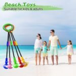 Jalunth Fußkreisel Springring mit Lichtrad, Outdoor-Spiel für Kinder und Erwachsene – Bild 3