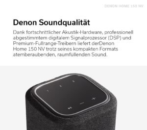 Denon Home 150 NV kabelloser Lautsprecher mit integrierter HEOS Multiroom-Technologie, Bluetooth, Apple AirPlay 2, Schwarz - Image 7
