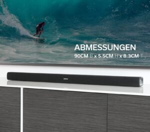 Denon DHT-S316 2.1 Flache TV Soundbar mit kabellosem Subwoofer, Bluetooth, HDMI ARC, Dolby Digital, DTS, optischer Eingang - Image 4