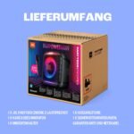 JBL Partybox Encore 2, kabelloser Bluetooth Partylautsprecher mit Mikrofon, 15 Stunden Spielzeit, IPX4 spritzwassergeschützt, Pro Sound, AI Sound Boost und Auracast Multi-Speaker, Schwarz - Image 7